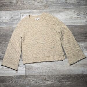 Madewell | Flecked Knit Widesleeve Pullover Sweater Sz XS Wool Alpaca Silk Blend